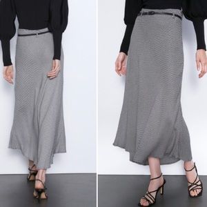 Zara houndstooth skirt